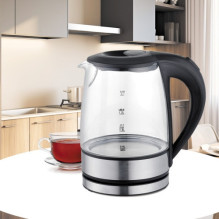 Maestro MR-062-Black Glass Electric Kettle 1,2 L
