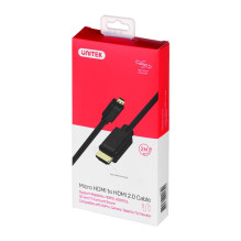 UNITEK Y-C182 HDMI 2.0, 4K60HZ,2M cable Black UNITEK Y-C182 HDMI 2.0, 4K60HZ,2M cable Black