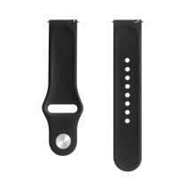 Evelatus 22mm Silicone Loop Watch Straps (S / M 110mm) Black