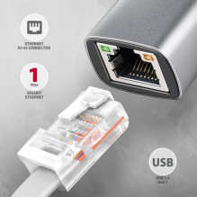 TINKLO ADAPTERIS USB-C 1GB / ADE-TXPD AXAGON