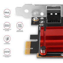 NET CARD PCIE 2.5GBE 1PORT / SP&amp;LP PCEE-G25 AXAGON
