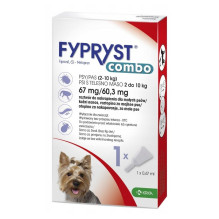 FYPRYST 67 / 60,3 mg S (2-10 kg) - lašai nuo blusų ir erkių šunims - 1 x 0,67 ml