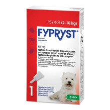 FYPRYST 67 mg S (2-10 kg) - lašai nuo blusų ir erkių šunims - 1 x 0,67 ml
