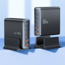 Tech-Protect DC80W-GAN 6-Port Desktop Charger Black