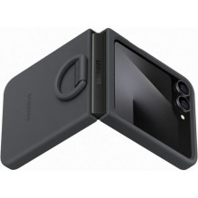 Samsung EF-PF741TBE silikoninis dėklas su žiedu Galaxy Z Flip 7', juodas