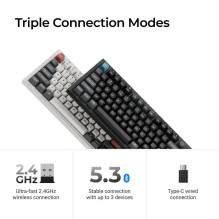 Klaviatūra WRL Q3 ULTRA / JUODA Q3U-M3 KEYCHRON