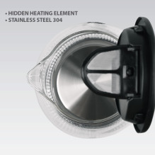 Maestro MR-063-Black Glass Electric Kettle 1,7 L