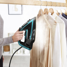 Tefal Puregliss FV8066 Sausas ir garinis lygintuvas Durilium AirGlide Autoclean padas 3000 W Juoda, Mėlyna