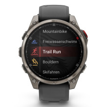 Garmin fēnix 8 Pro 3.56 cm (1.4") AMOLED 47 mm Digital 454 x 454 pixels Touchscreen Graphite, Titanium Wi-Fi GPS (s