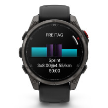 Garmin fēnix 8 Pro 3.56 cm (1.4") AMOLED 47 mm Digital 454 x 454 pixels Touchscreen Graphite, Titanium Wi-Fi GPS (s