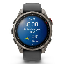 Garmin fēnix 8 Pro 3.56 cm (1.4") AMOLED 47 mm Digital 454 x 454 pixels Touchscreen Graphite, Titanium Wi-Fi GPS (s