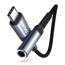 BWOO adapteris AUX 3.5mm - USB-C juodas BZ47 juodas