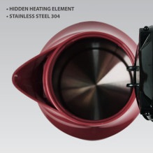 MAESTRO MR-041 (MR-041-RED) electric kettle 1.7 L 2000 W Black, Red