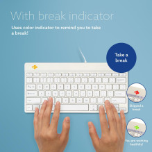 KEYBOARD COMPACT BREAK ENG / WHITE RGOCOUSWDWH R-GO TOOLS