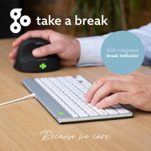 KEYBOARD COMPACT BREAK ENG / WHITE RGOCOUSWDWH R-GO TOOLS