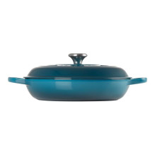 Virtuvės Indai - Le Creuset Signature Seklioji Keptuvė 30cm Gili Mėlyna