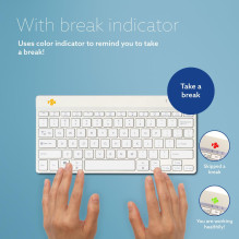 KEYBOARD WRL COMPACT BREAK / WHITE RGOCOUSWLWH R-GO TOOLS