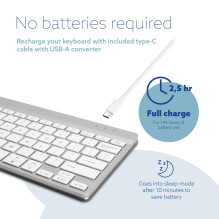 KLAVIATŪRA WRL COMPACT BREAK / BALTI RGOCOUSWLWH R-GO ĮRANKIAI