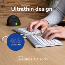 KEYBOARD WRL SPLIT BREAK / BALTAI RGOSBUKWLWH R-GO ĮRANKIAI