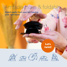 MOUSE USB OPTICAL WRL TWISTER / BLACK RGOTWBMWLBL R-GO TOOLS