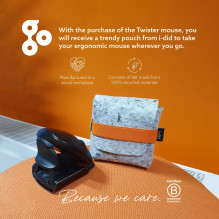 MOUSE USB OPTICAL WRL TWISTER / BLACK RGOTWBMWLBL R-GO TOOLS