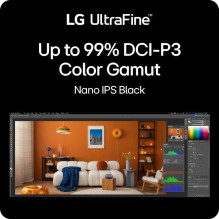 LCD monitorius, LG, 40 colių, 5120 x 2160 pikselių, WUHD, natūralus kraštinių santykis 21:9, išlenktas, 40U990A-W