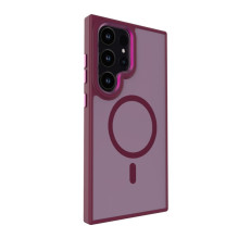 „Evelatus“ „Samsung Galaxy S24 Ultra Shield“ dėklas su „Magsafe“ matiniu raudonu dangteliu