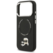 Karl Lagerfeld KARL LAGERFELD case for IPHONE 17 Pro Max compatible with MagSafe KLHMP17XPSMLRKCK (PU K&amp;C Pins) blac