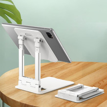 Wozinsky WPT-K28 Desk Stand for Phone Tablet Smartphone Holder Foldable - White