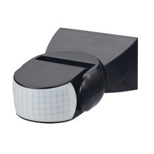 Motion sensor, range 180°, 12m, IP65 black