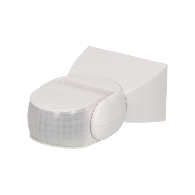 Motion sensor, range 180°, 12m, IP65 white