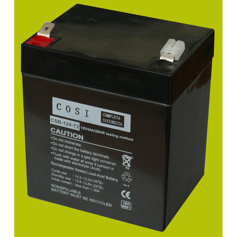 12V 4.5Ah battery :: AGM : VRLA :: 12 Volts, 4.5 Amp-hours (Ah) :: Terminal type T1 (4.75mm)