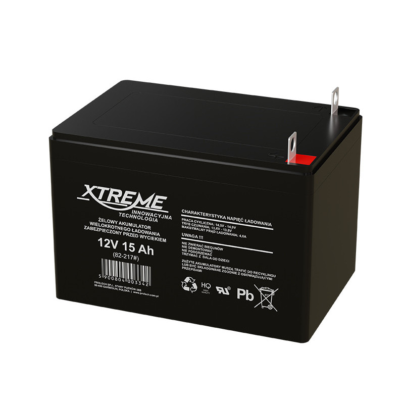 12V 15Ah battery ::Gel (GEL) type :: 12 volts, 15 ampere-hours (Ah)