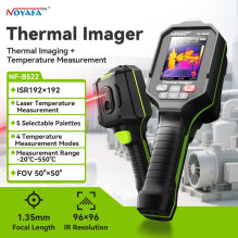 Profesionali terminė kamera su integruotu lazeriniu taikikliu, 2,8 colio HD ekranas, 96x96, nuo -20 °C iki +550 °C