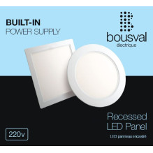 LED light panel. Round shape 12W 4000K 168x29 with built-in power supply