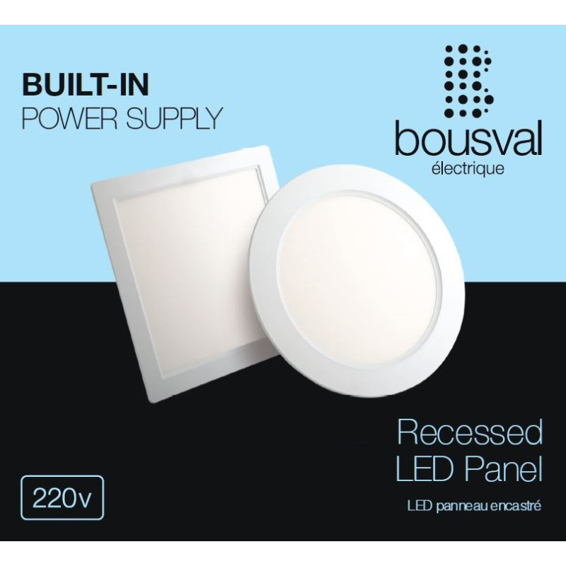 LED light panel. Round shape 12W 4000K 168x29 with built-in power supply