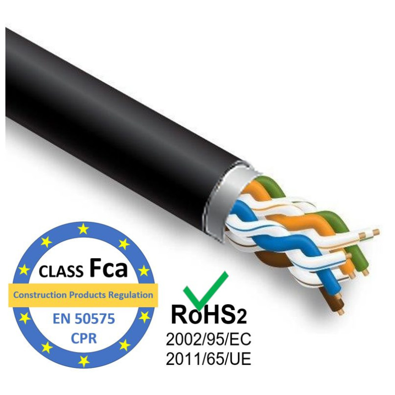 LAN Computer network cable, INSTALL BASE, CAT5E FTP, for outdoor installation, 305 m