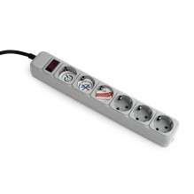 PROTECTOR POWER SURGE 1.8M / 6OUTL SPG6-B-6C GEMBIRD