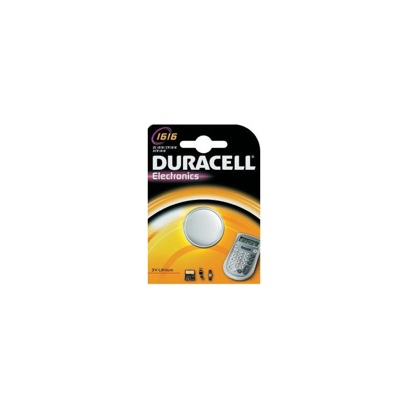 CR1616 baterijas 3V Duracell litija DL1616 iepakojumā 1 gb.