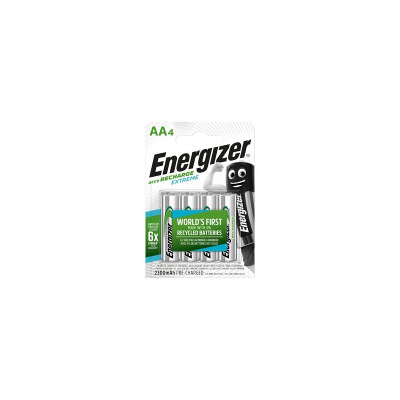 AKAA.R6 / AA baterijos 1.2V „Energizer Recharge Extreme Ni-MH HR6“ 2300 mAh, pakuotėje po 4 vnt.