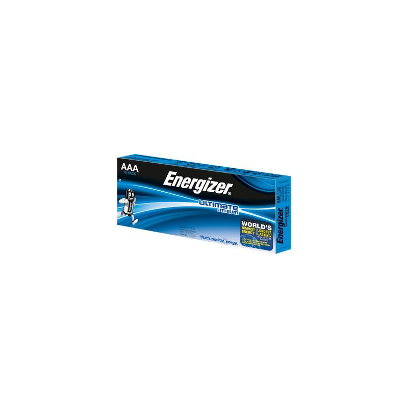 R03 / AAA 1,5 V „Energizer Ultimate Lithium“ ličio L92 baterijos, pakuotėje po 10 vnt.