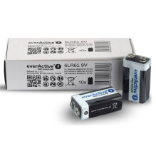 6LR61 / 9V baterijos 9V „everActive Pro Alkaline MN1604 / 522“ pakuotėje po 10 vnt.