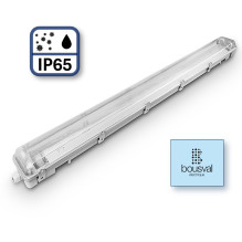 Industrial IP65 Luminaire Housing for LED T8 Bulbs 2x1500, Hermetic, 1565x115x89mm