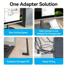 WRL adapteris USB 650MBPS / dviejų dažnių juosta KDTB0 VENTION