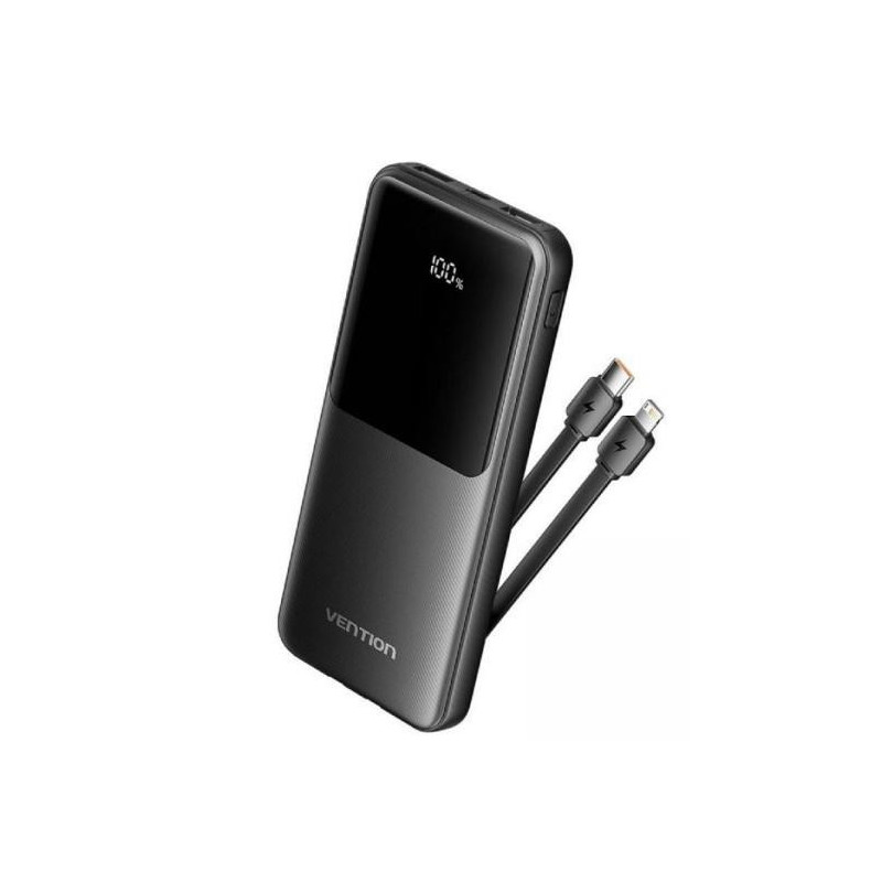 Išorinė baterija USB 10000MAH 22.5W / juoda FHOB0 VENTION