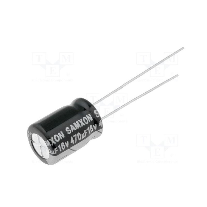 Capacitor: electrolytic, low resistance, THT, 470uF, 16VDC, Ø8x12mm