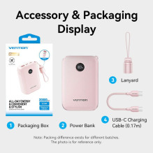 POWER BANK USB 20000MAH 22.5W / PINK FKBP0-C VENTION
