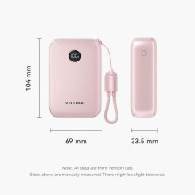 POWER BANK USB 20000MAH 22.5W / PINK FKBP0-C VENTION