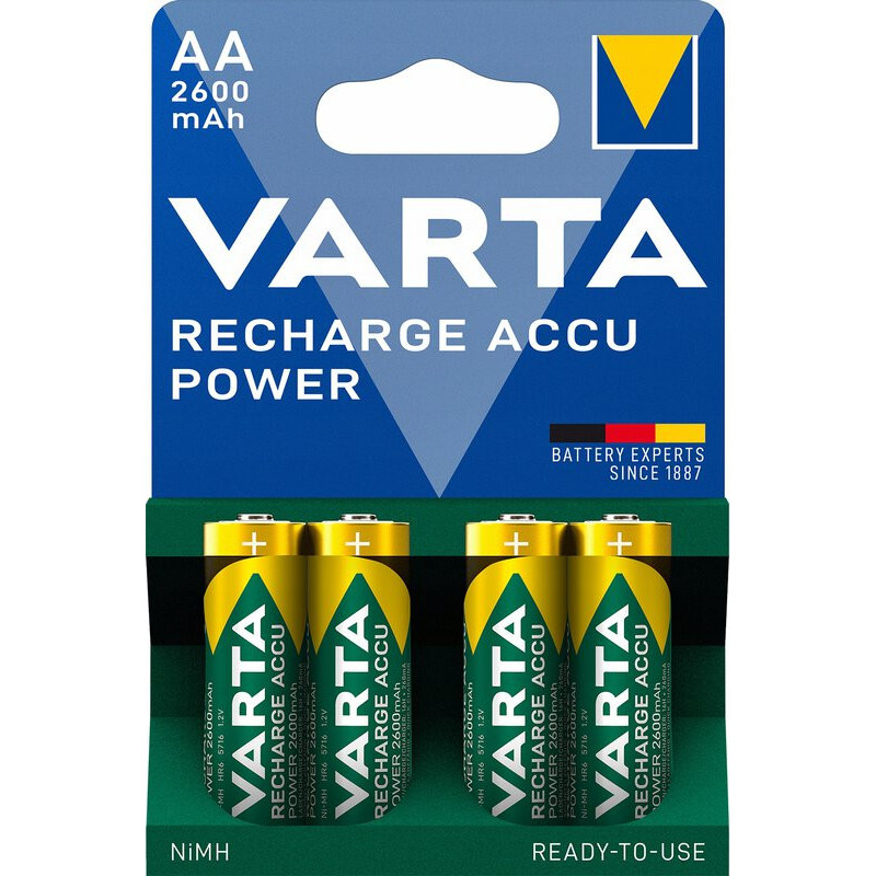 R6 / AA PRO baterijos Varta READY2USE PRO Ni-MH 2600 mAh / 5716, 1 vnt. pakuotė.