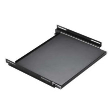 1U Telescopic shelf for 19" switch cabinet, 750mm, black